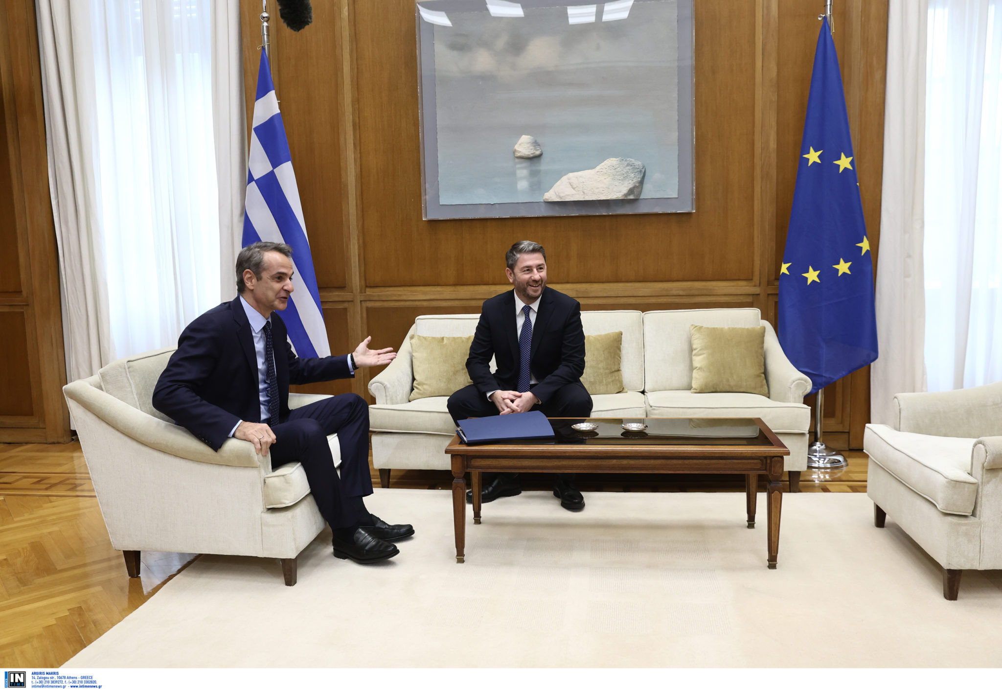 Συνάντηση Μητσοτάκη - Ανδρουλάκη