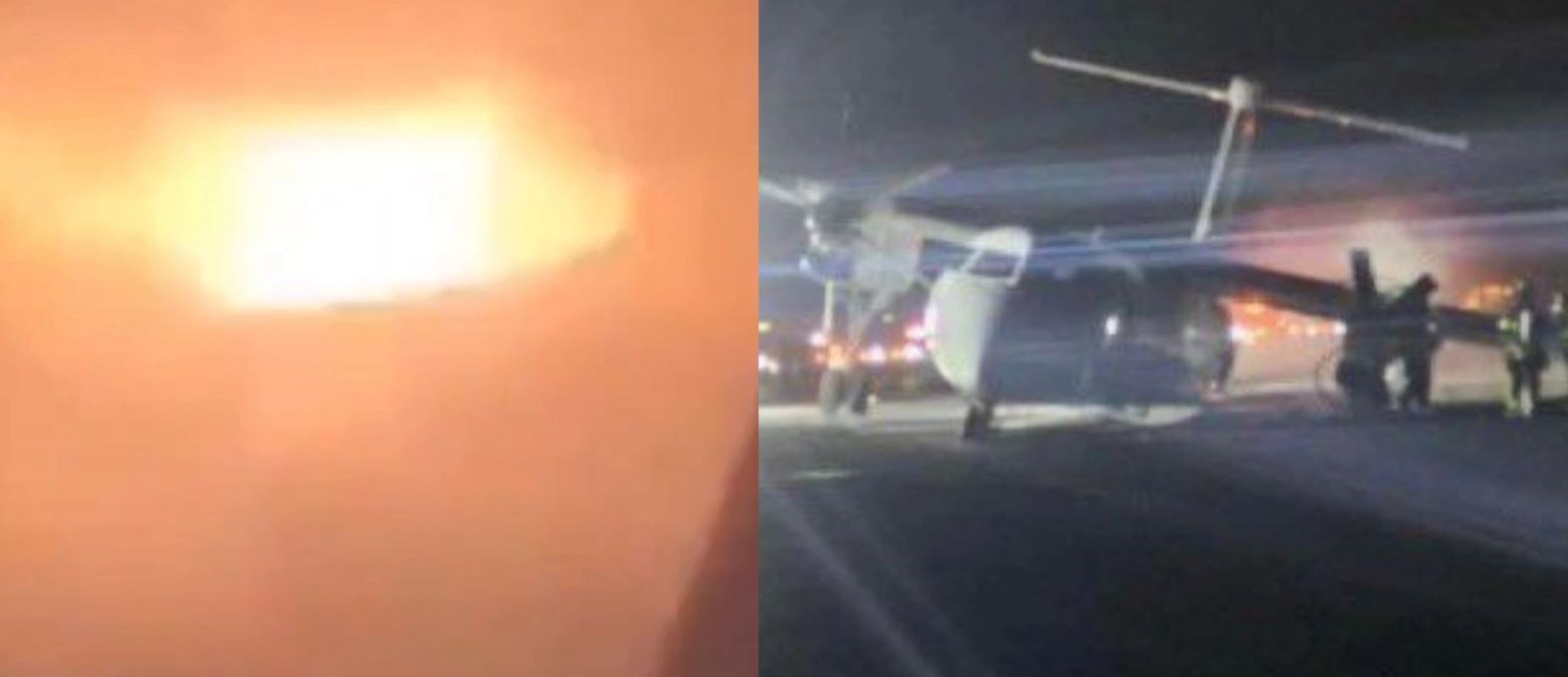 Καναδάς: Στις φλόγες αεροπλάνο έπειτα από αναγκαστική προσγείωση – Βίντεο