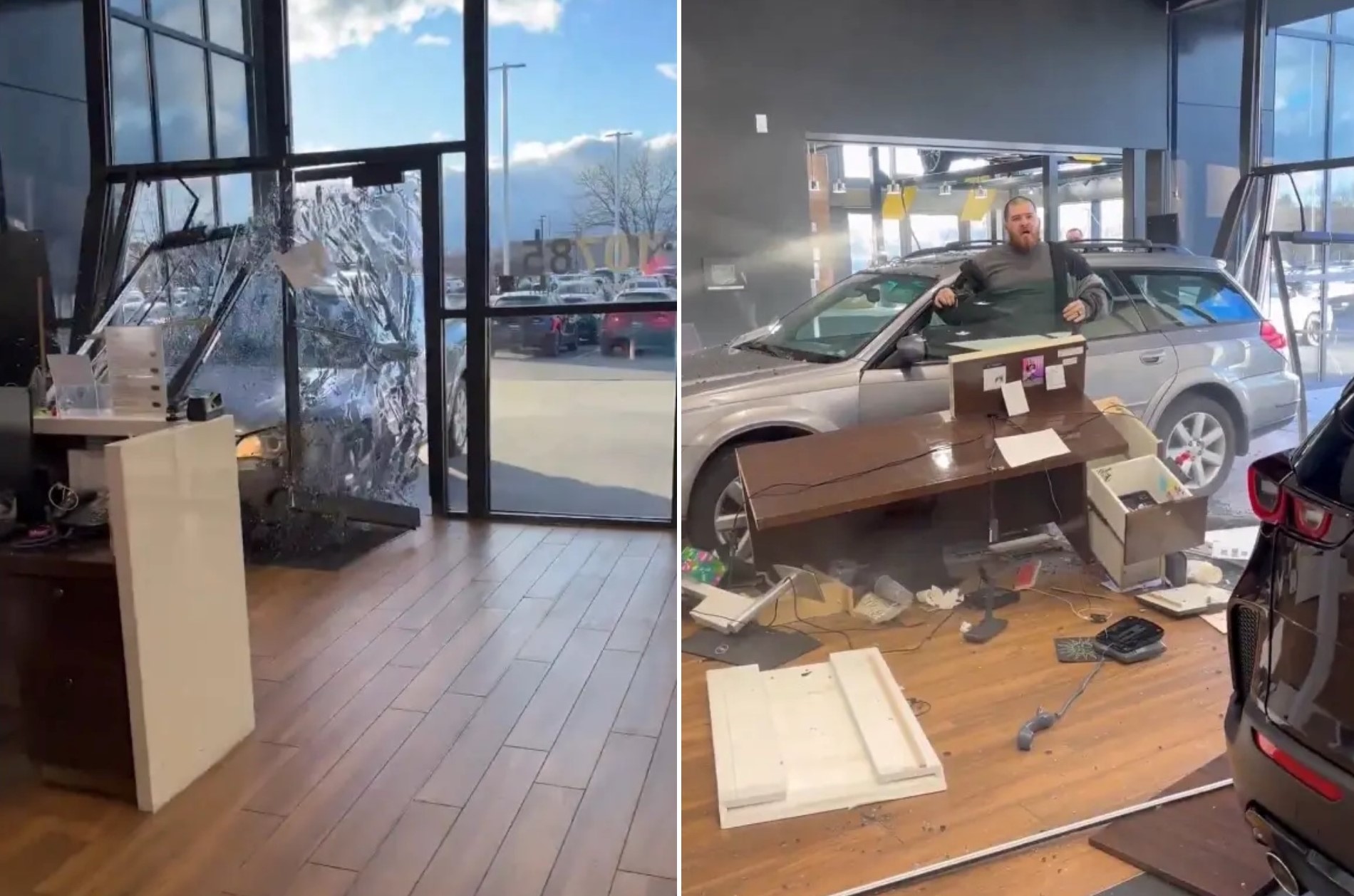 Βίντεο: Εξοργισμένος πελάτης έπεσε με το ΙΧ του σε αντιπροσωπεία αυτοκινήτων – «Είχε συνέχεια μηχανικά προβλήματα»