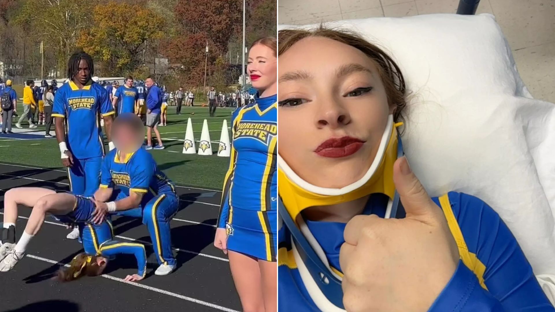 Βίντεο -σοκ από αγώνα: Μαζορέτα λιποθύμησε εν μέσω ακροβατικού και έσπασε έναν σπόνδυλο