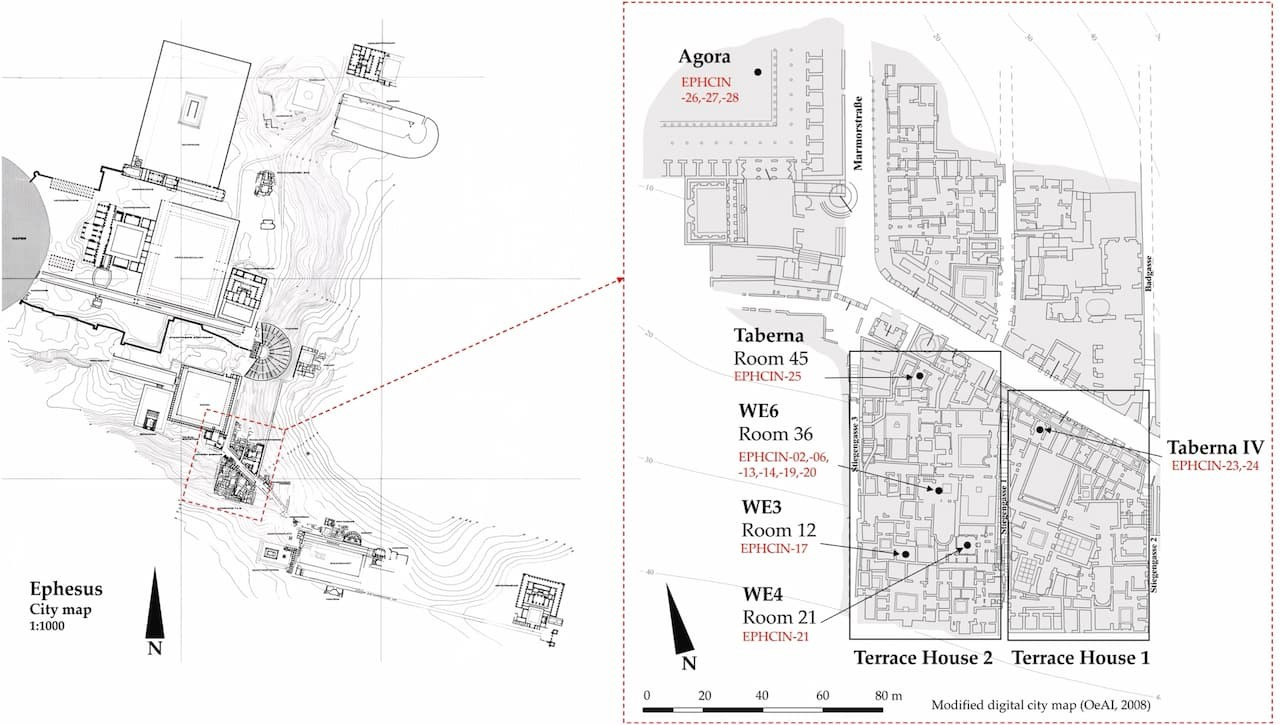 Χάρτης της Αγοράς και των πολυτελών επαύλεων.