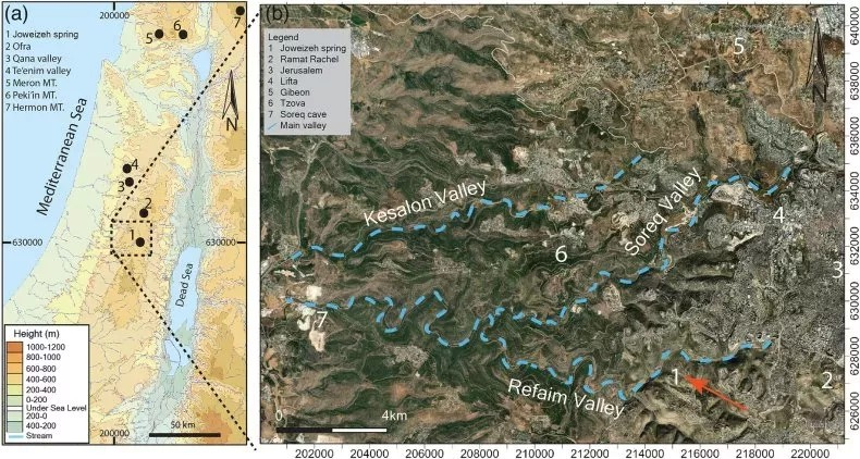 Τα σημεία που βρέθηκαν τα μαργαριτάρια σπηλαίων.