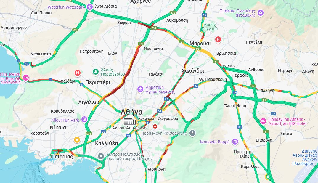 Παρασκευή και… 13 στους δρόμους: «Έμφραγμα» σε Κηφισό, Μεσογείων και Κηφισίας- Δείτε LIVE πού έχει κίνηση