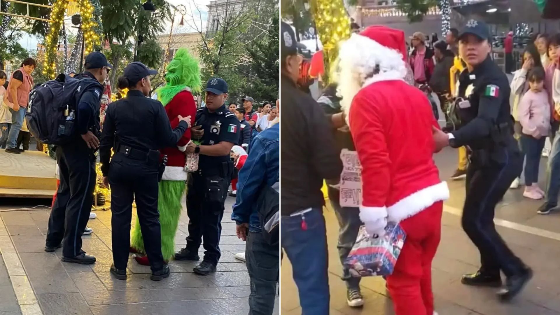 Ακυρώνονται… τα Χριστούγεννα; Ο Άη Βασίλης και ο Γκριντς πιάστηκαν στα χέρια σε κεντρική πλατεία – Δείτε βίντεο