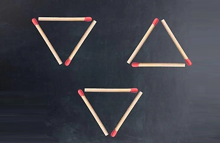 τεστ IQ τρίγωνα σπίρτα