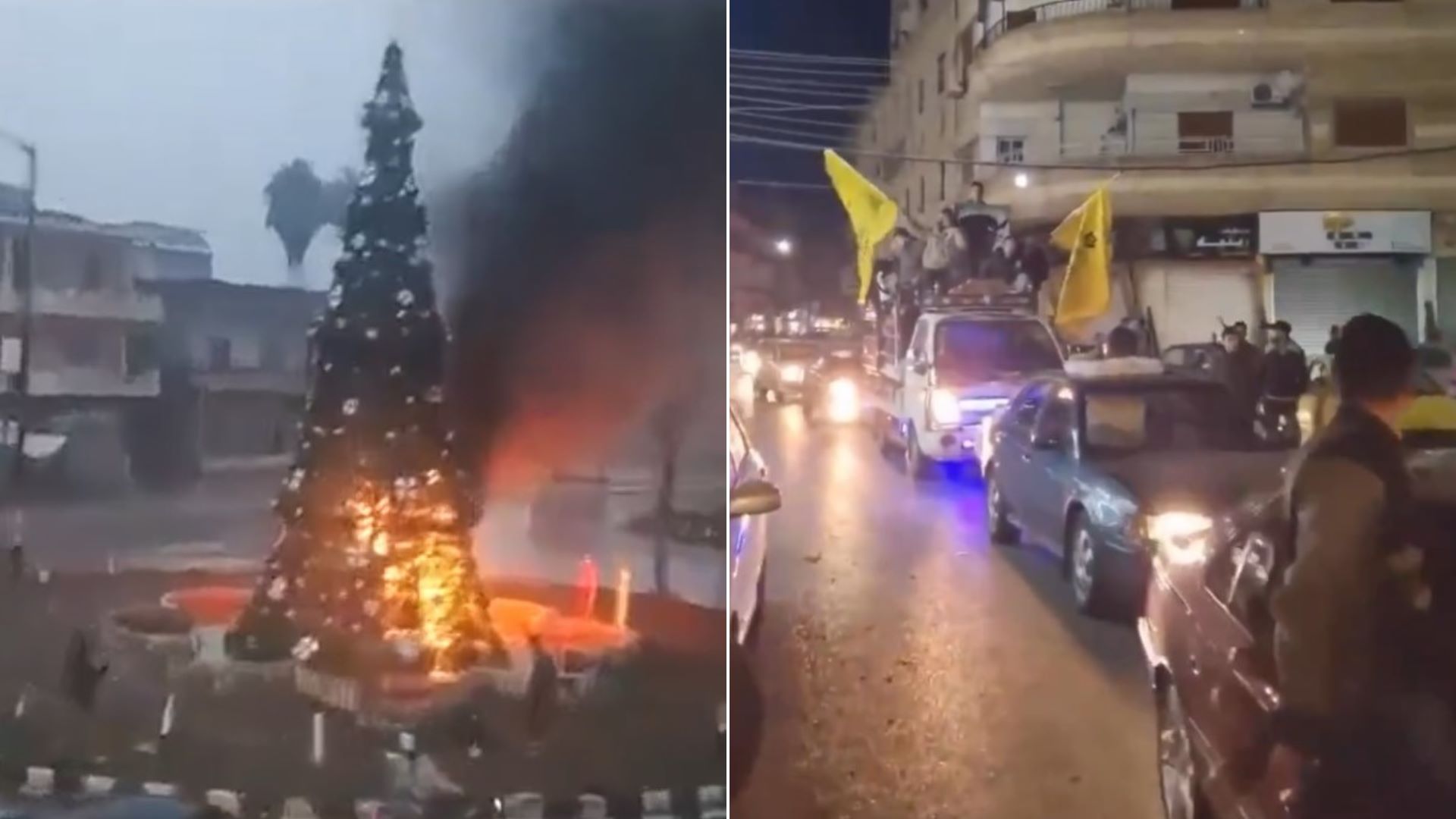 Συρία: Διαδηλώσεις Χριστιανών έπειτα από την πυρπόληση χριστουγεννιάτικου δέντρου