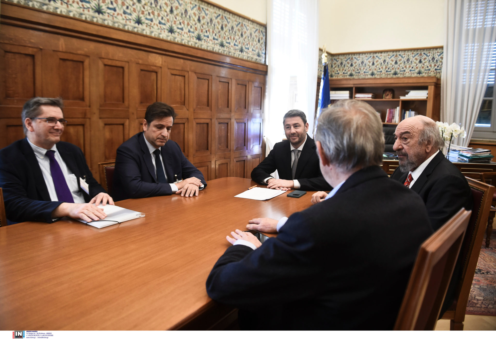 Νίκος Ανδρουλάκης - Συνάντηση με τον Μιχάλη Στασινόπουλο, Πρόεδρο του φορέα «Ελληνική Παραγωγή-Συμβούλιο Βιομηχανιών για την Ανάπτυξη» και τον διευθυντή Κώστα Θέο