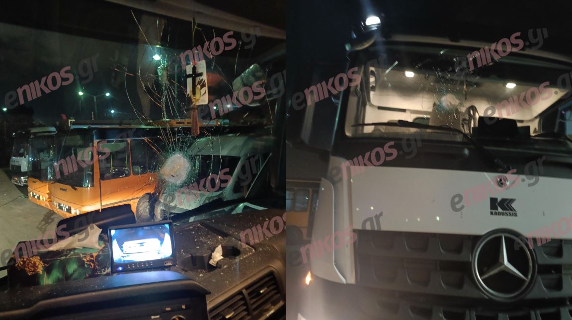 Αιγάλεω: Άγνωστοι πέταξαν πέτρες σε απορριμματοφόρο στον περιφερειακό – Φωτογραφίες αναγνώστη