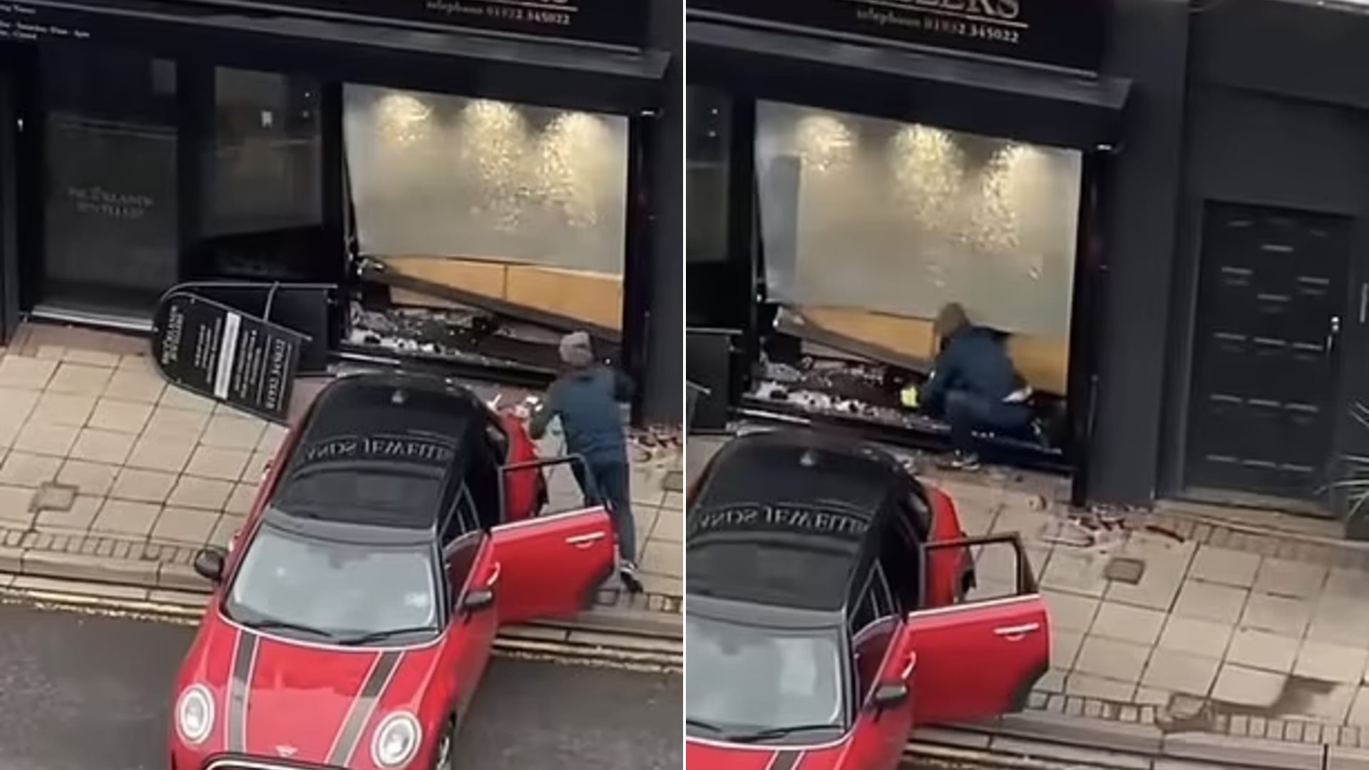 Βίντεο: Θρασύτατη ληστεία σε κοσμηματοπωλείο – Διέλυσαν τη βιτρίνα με ένα αυτοκίνητο και άρπαξαν κοσμήματα