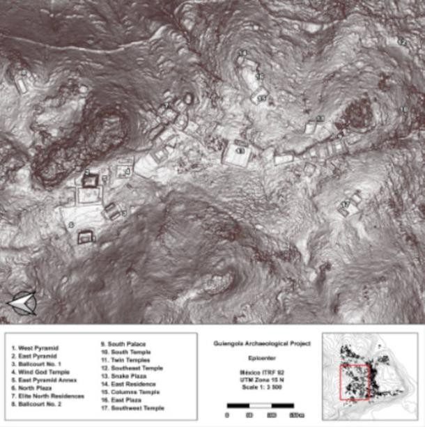 Το επίκεντρο της πόλης των Ζαποτέκων. Φωτογραφία: (Pedro Guillermo Ramón Celis/McGill University)