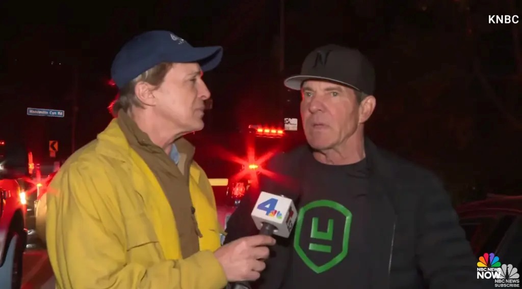 Σάλος με δημοσιογράφο του NBC: Πήρε συνέντευξη στον ηθοποιό Ντένις Κουέιντ την ώρα της εκκένωσης – «Παρασιτική συμπεριφορά»