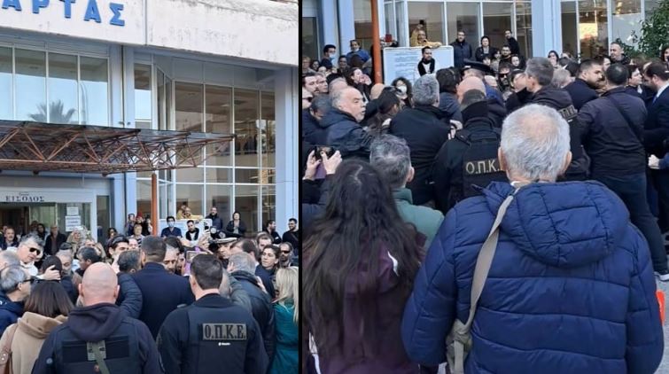 Γεωργιάδης: Ένταση κατά την επίσκεψή του στο νοσοκομείο της Άρτας – Οι αναρτήσεις του υπουργού Υγείας