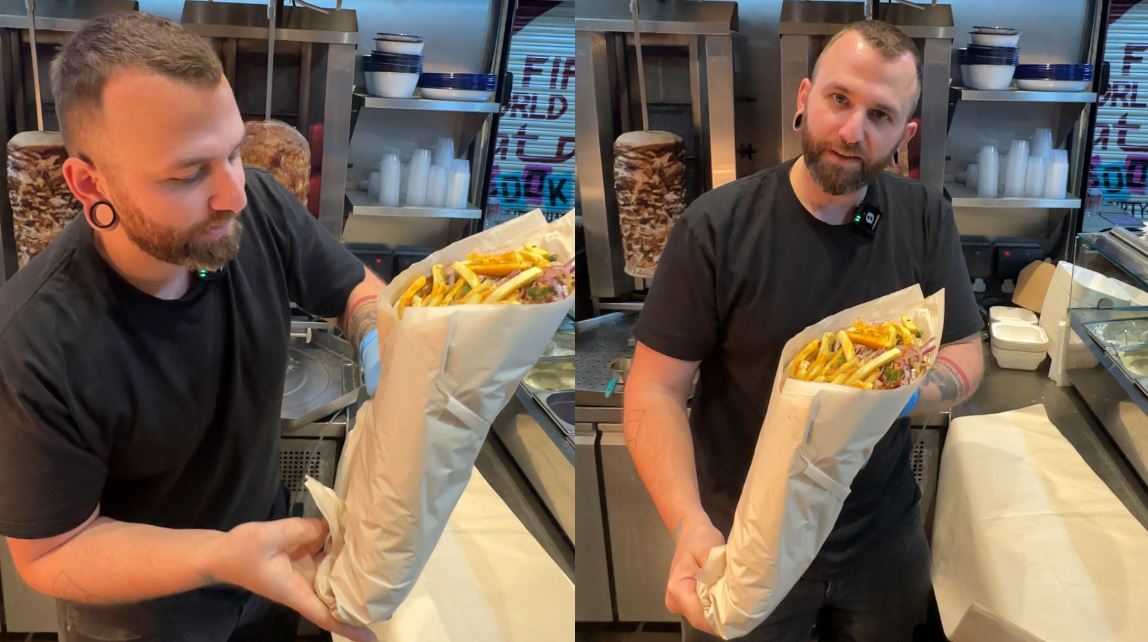 Πιτόγυρο… 4 κιλών: Ο Έλληνας που τρελαίνει τους Βρετανούς