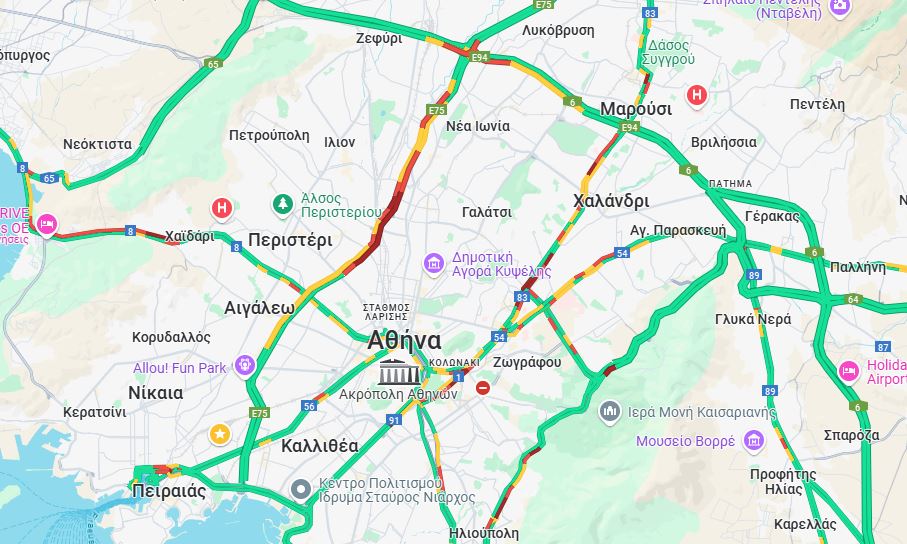 Κίνηση με… το καλημέρα: Κυκλοφοριακό κομφούζιο σε Κηφισό και Κηφισίας – Δείτε LIVE ποιοι δρόμοι είναι μποτιλιαρισμένοι
