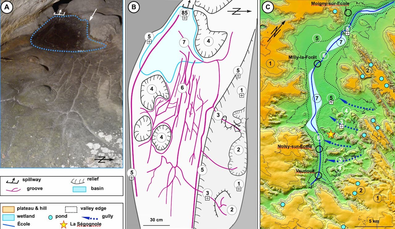 Ο χάρτης και το περιβάλλον τοπίο.