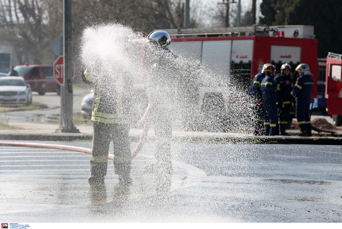 Θεσσαλονίκη διαρροή αερίου πυροσβεστική
