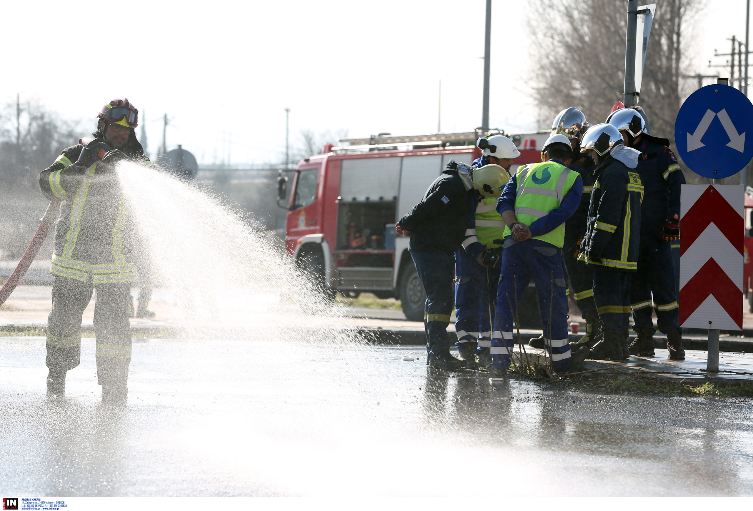 Θεσσαλονίκη διαρροή αερίου πυροσβεστική
