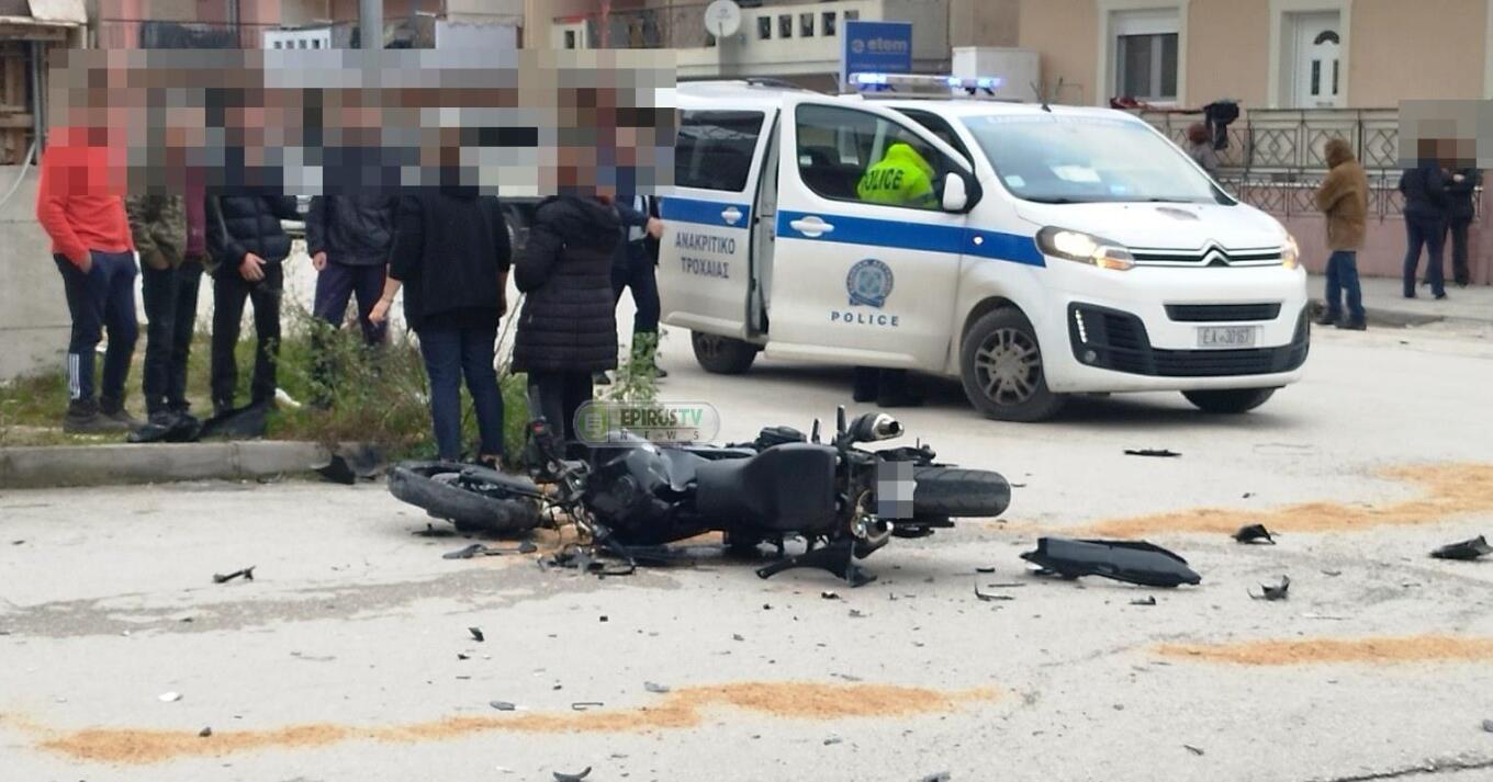 Ιωάννινα: Τροχαίο με σοβαρό τραυματισμό 20χρονου μοτοσικλετιστή