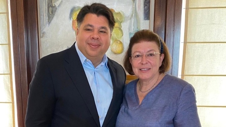 Αποχαιρετιστήρια συνάντηση της Λίνας Μενδώνη με τον απερχόμενο πρέσβη των ΗΠΑ στην Ελλάδα, Γιώργο Τσούνη