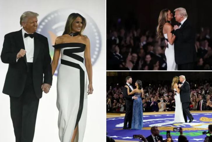 Μελάνια Τραμπ: Το φόρεμα που επέλεξε για τον πρώτο χορό με τον Ντόναλντ – Βίντεο από την βραδιά