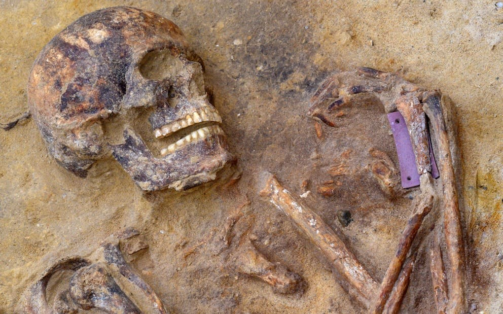 Ο πολεμιστής φορούσε ακόμη το προστατευτικό του χεριού με το οποίο θάφτηκε. Φωτογραφία: Klaus-Dietmar Gabbert/dpa