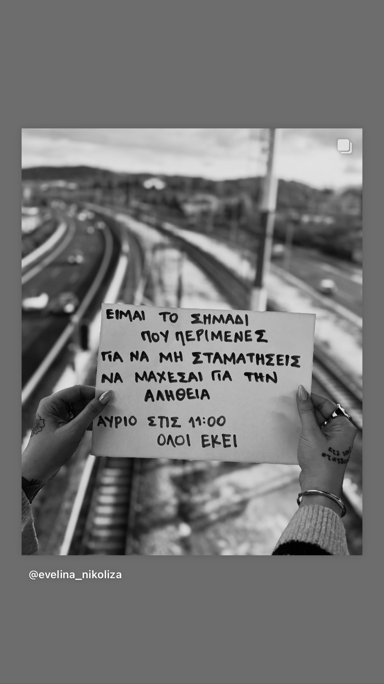 Εβελίνα Νικόλιζα συλλαλητήριο