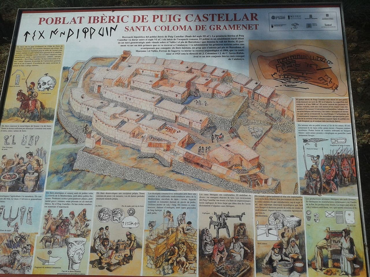 Ανασύσταση του ιβηρικού οικισμού στο Puig Castellar.