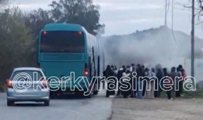 Κέρκυρα: Αναστάτωση σε σχολικό λεωφορείο λόγω καπνών – Αποβιβάστηκαν με ασφάλεια οι μαθητές – ΒΙΝΤΕΟ