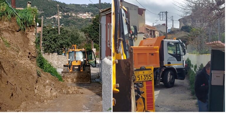 Βόρεια Κέρκυρα: Κατολισθήσεις από την έντονη βροχόπτωση – Συνεχίζονται οι εργασίες αποκατάστασης