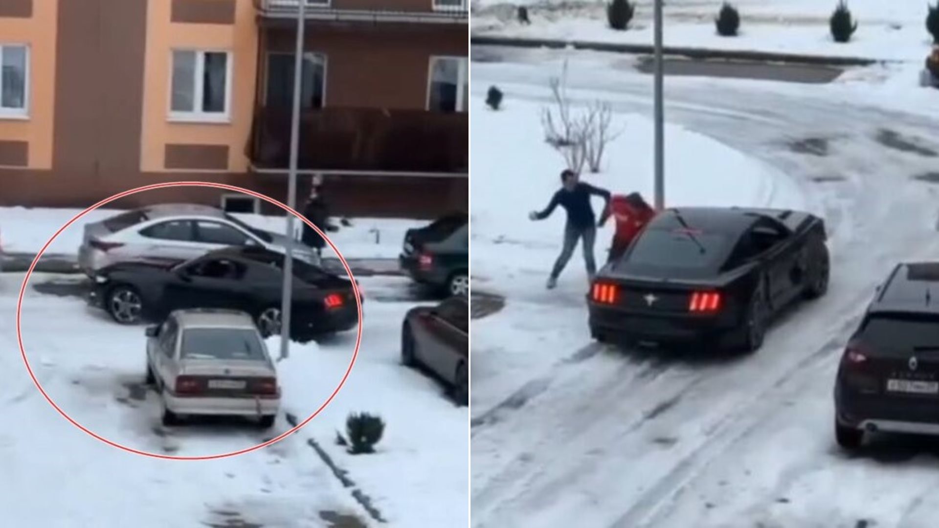 Βίντεο: Μεθυσμένος οδηγός έπαιξε… «συγκρουόμενα» με 11 σταθμευμένα οχήματα – Περαστικοί του επιτέθηκαν με χιονόμπαλες