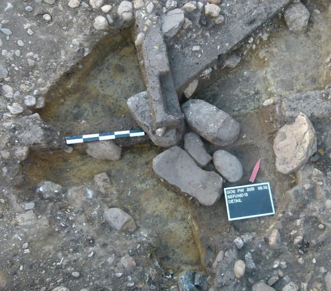 Απόθεμα της ακονόπετρας με τα εργαλεία. Φωτογραφία: MLU Halle-Wittenberg