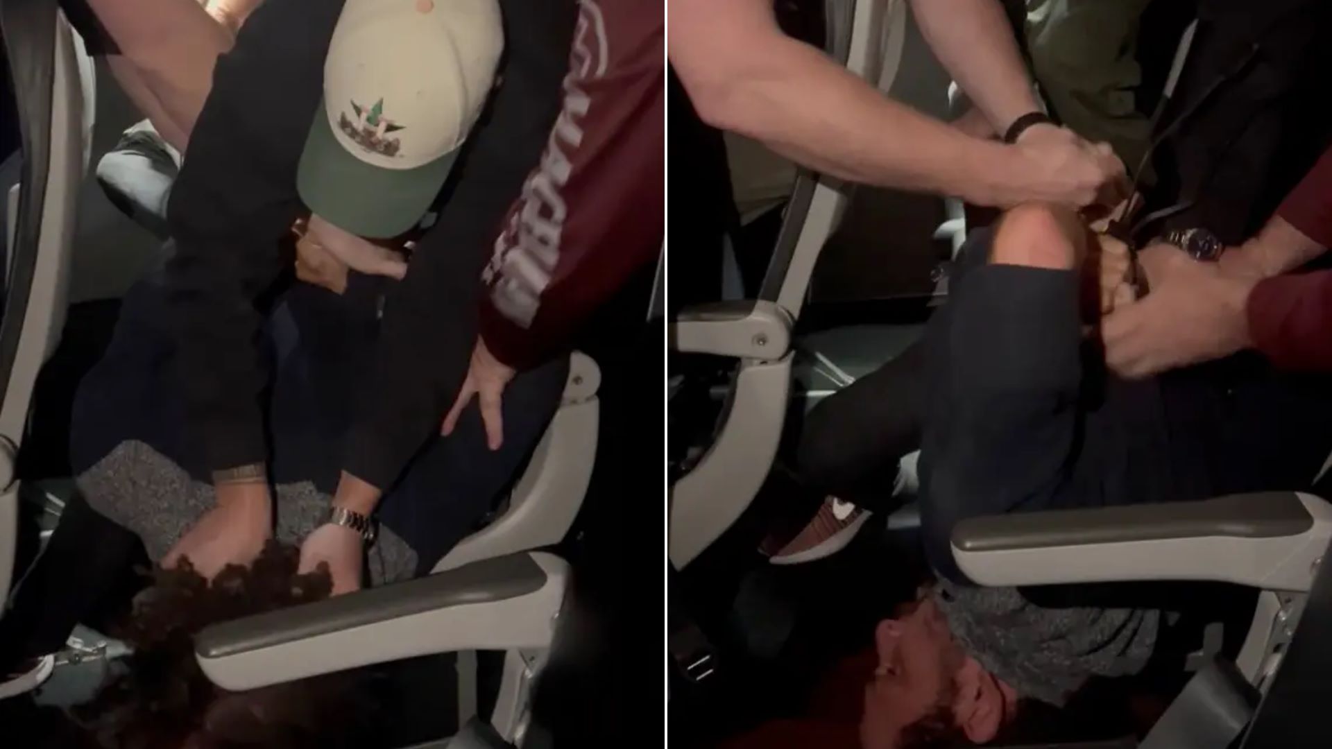 Βίντεο: Επιβάτης σε έξαλλη κατάσταση έσπασε παράθυρο αεροπλάνου και κλωτσούσε καθίσματα – Τον περιόρισαν με αυτοσχέδιες χειροπέδες