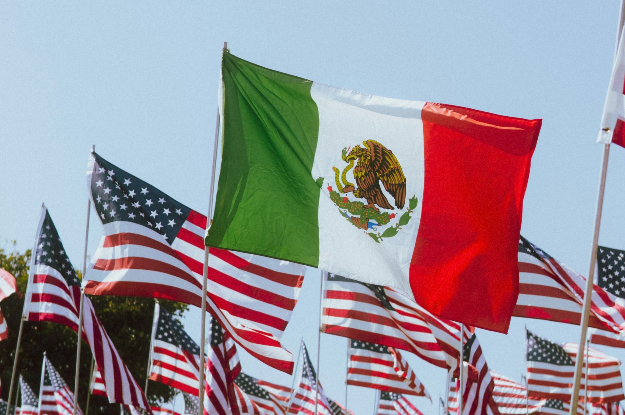 ΗΠΑ Μεξικό σημαίες