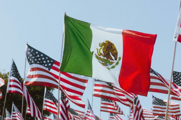 ΗΠΑ Μεξικό σημαίες