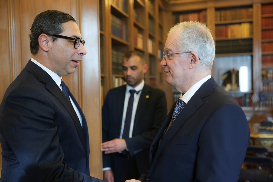 Κωνσταντίνος Τασούλας: Υποδέχθηκε τον ΥΠΕΞ της Κυπριακής Δημοκρατίας στο Προεδρικό Μέγαρο