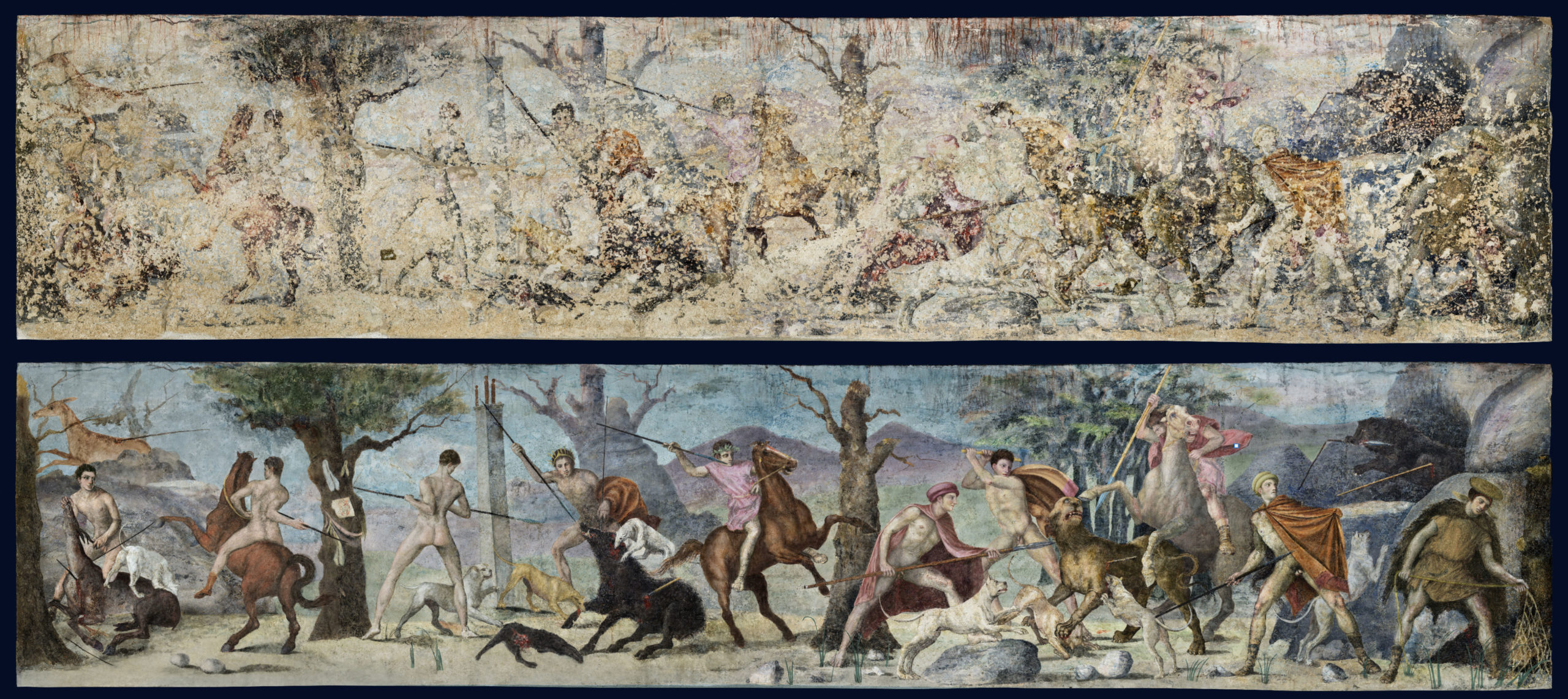 Βεργίνα: Η τοιχογραφία με το κυνήγι από τον τάφο του Φιλίππου Β΄ – Δείτε πώς ήταν το σπουδαίο έργο του 4ου αιώνα π.Χ.
