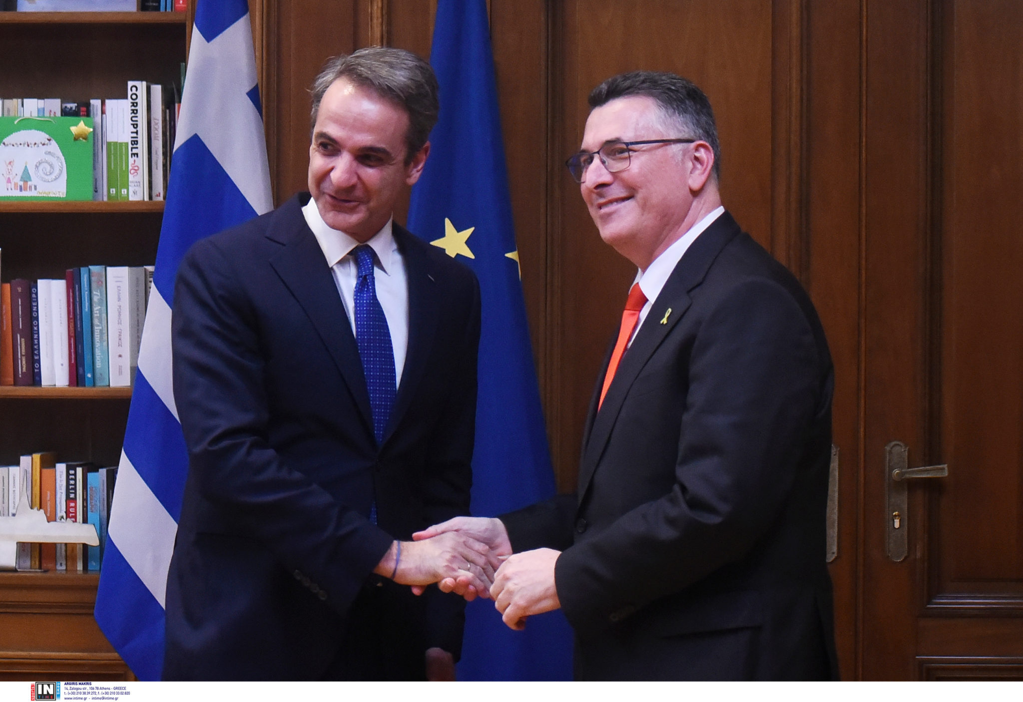 Συνάντηση του Πρωθυπουργού Κυριάκου Μητσοτάκη με τον Υπουργό Εξωτερικών του Ισραήλ Gideon Sa'ar