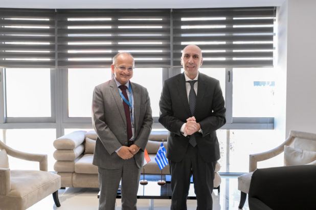 Πρόεδρος του ΕΒΕΑ, Γιάννης Μπρατάκος, Πρέσβης της Ινδίας στην Ελλάδα, Rudrendra Tandon