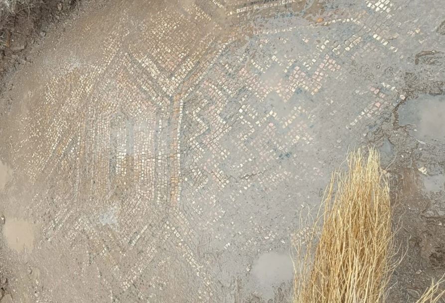 Το ψηφιδωτό ανακαλύφθηκε όταν εργάτες άνοιγαν έναν τάφο.