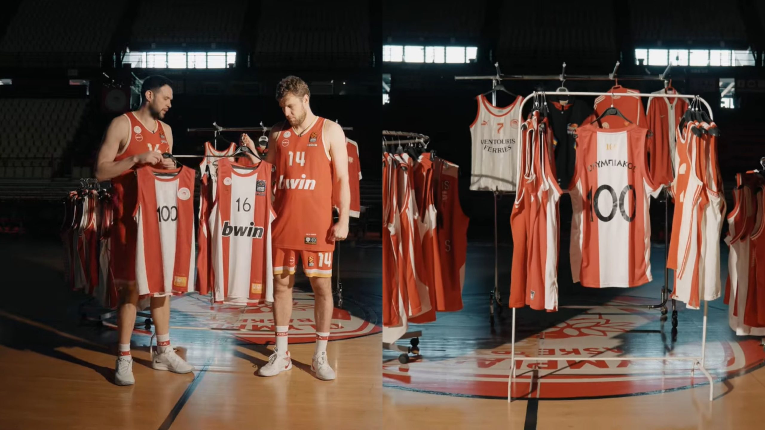 ΚΑΕ Ολυμπιακός: Βεζένκοφ και Παπανικολάου παρουσίασαν την επετειακή φανέλα