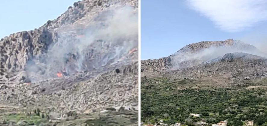 Κρήτη: Συναγερμός για μεγάλη φωτιά στην Ιεράπετρα – Επιχειρεί ελικόπτερο 