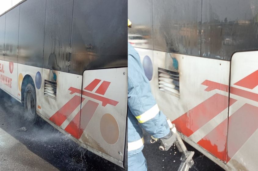 Θεσσαλονίκη: H ανακοίνωση του ΚΤΕΛ για την φωτιά στο λεωφορείο – Οι επιβάτες κατέβηκαν εγκαίρως – ΦΩΤΟ