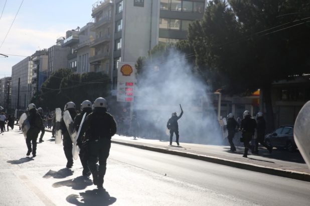 ΜΑΤ επεισόδια κέντρο Αθήνας