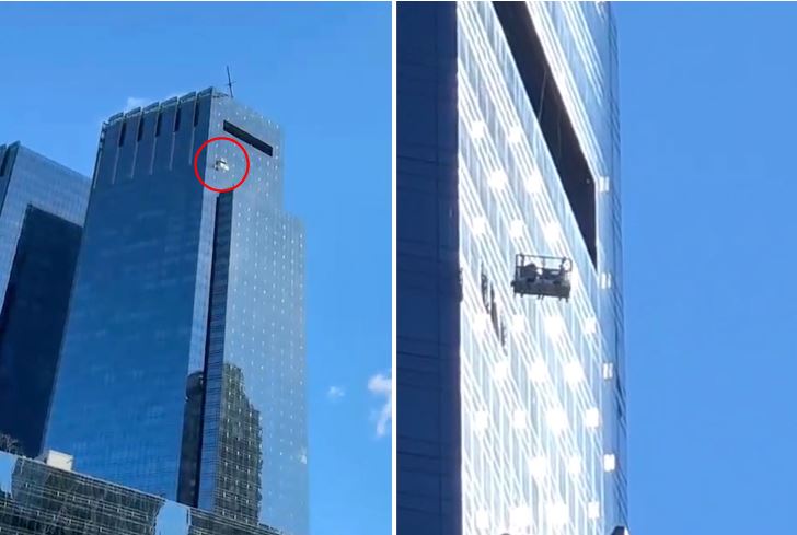 Βίντεο: Τρόμος σε ουρανοξύστη για δύο καθαριστές παραθύρων