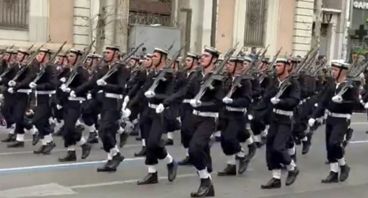 Υβριστικά συνθήματα από το άγημα του Πολεμικού Ναυτικού κατά της Τουρκίας