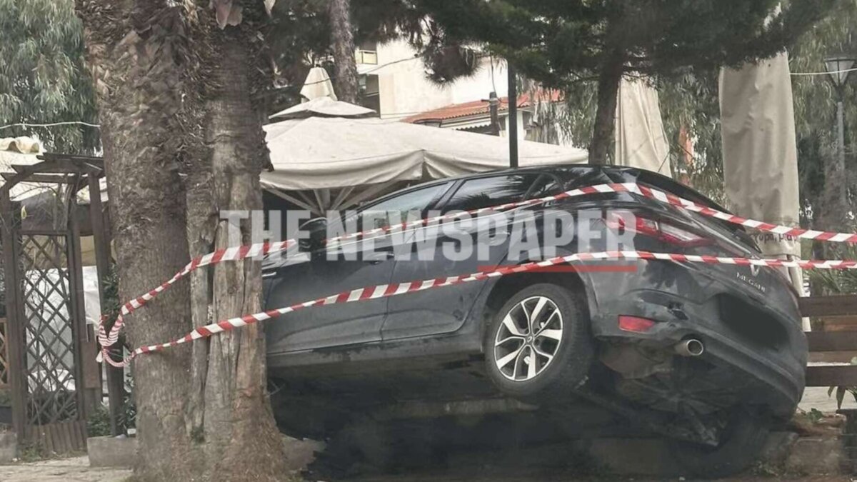 Βόλος: Αυτοκίνητο «καρφώθηκε» ανάμεσα σε φοίνικες στην παραλία