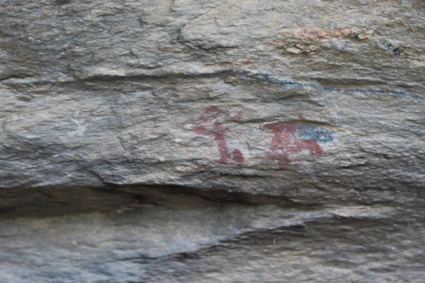 Η βραχογραφία που ανακαλύφθηκε πρόσφατα και εκτιμάται ότι είναι 8000 ετών.