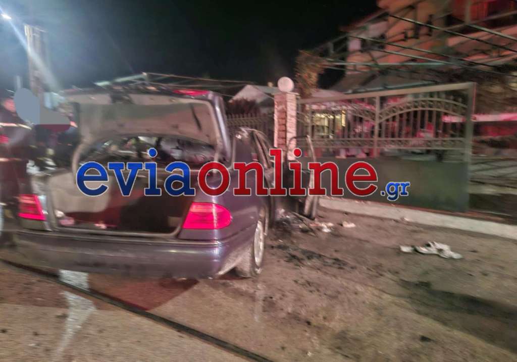 Χαλκίδα: Αυτοκίνητο τυλίχθηκε στις φλόγες έπειτα από τροχαίο – ΦΩΤΟ και ΒΙΝΤΕΟ