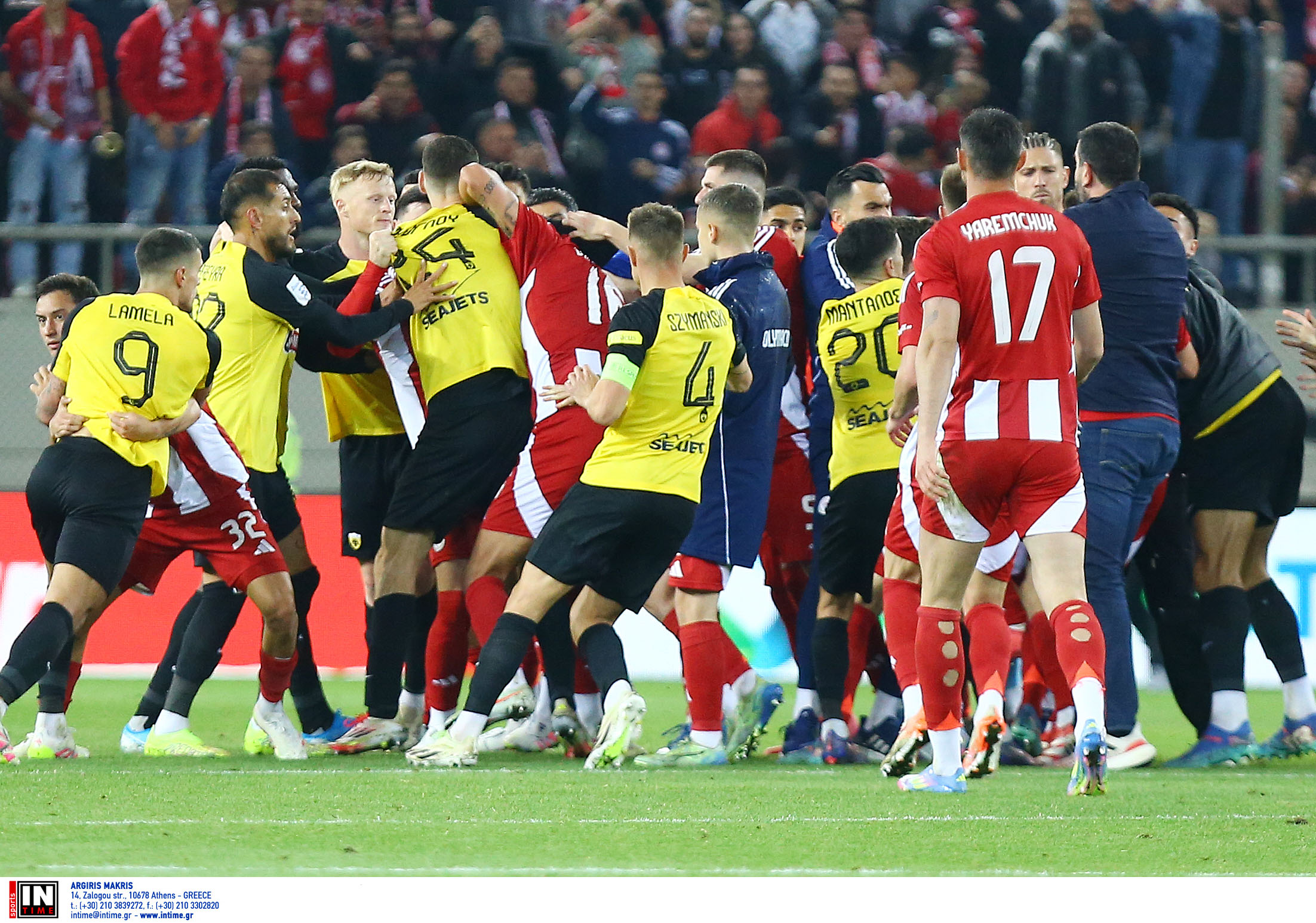 Ολυμπιακός ΆΕΚ ένταση