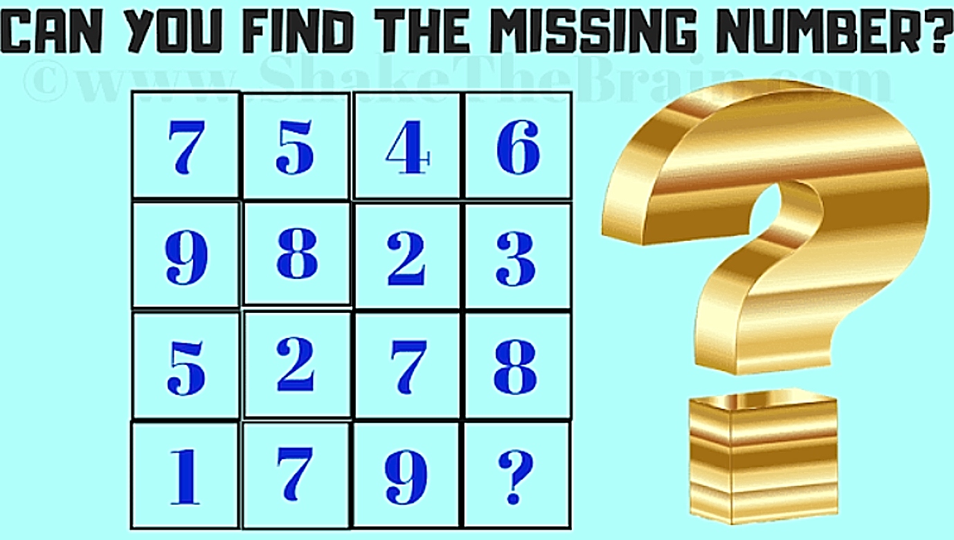 Τεστ IQ για δυνατούς λύτες: Mπορείτε να βρείτε τον αριθμό που λείπει σε 16 δευτερόλεπτα;
